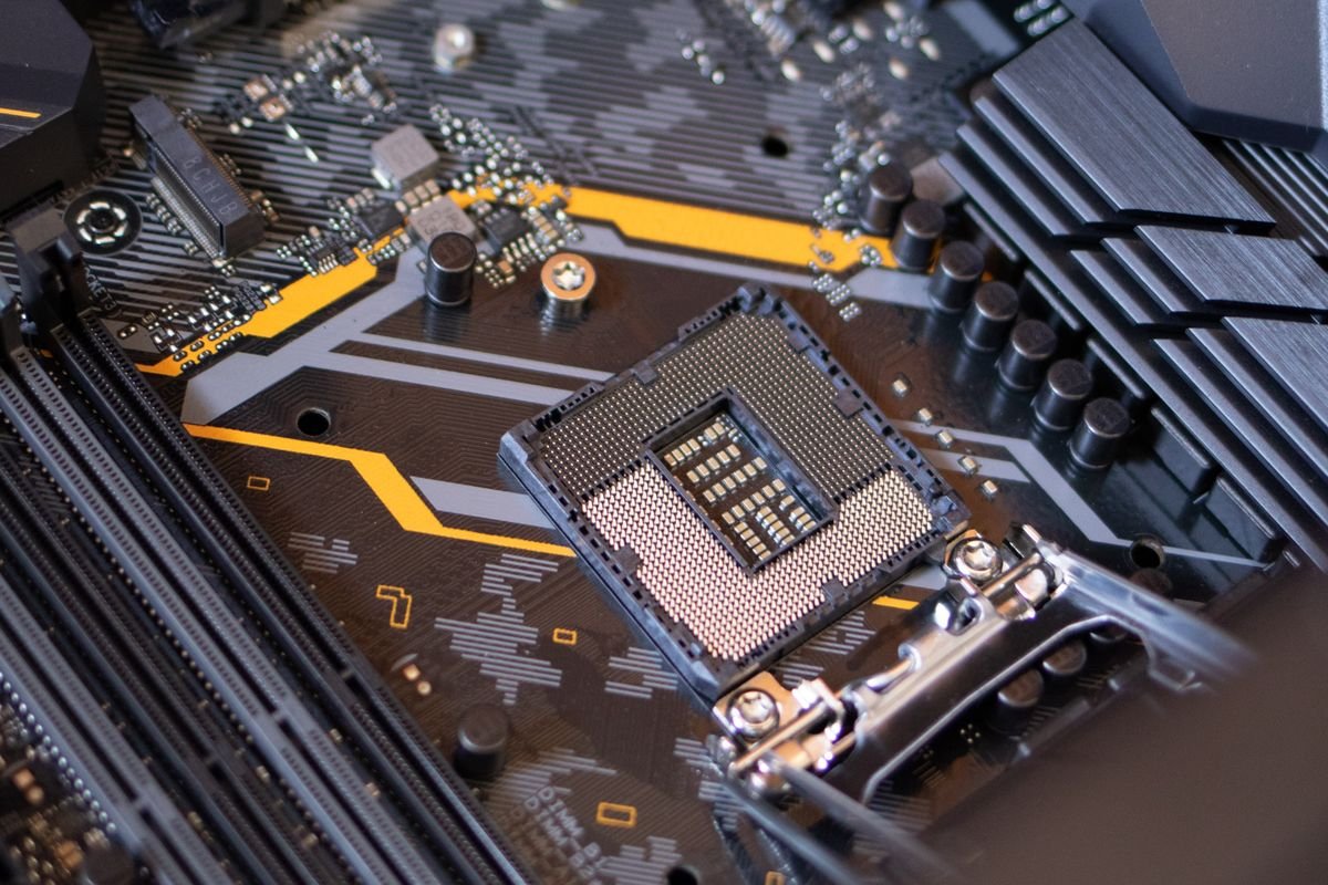 Close-up of a computer circuit board